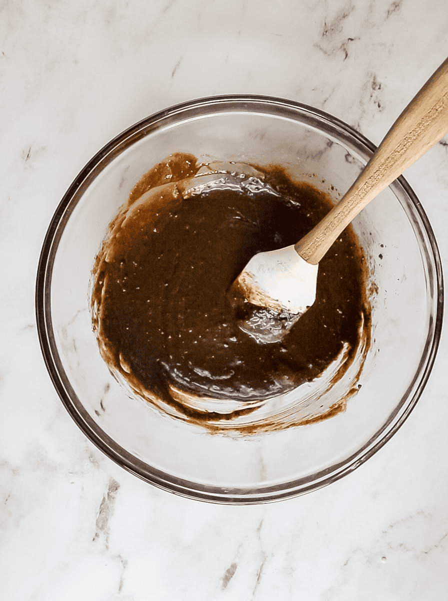 chocolate crinkle cookie chilled dough in bowl with spatula