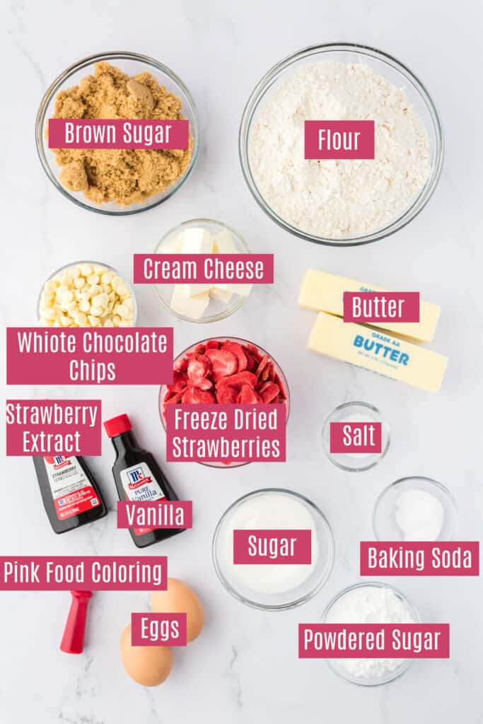 strawberry cheesecake cookie ingredients