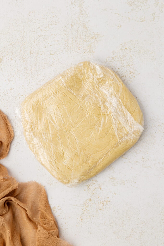 cookie dough wrapped in plastic wrap