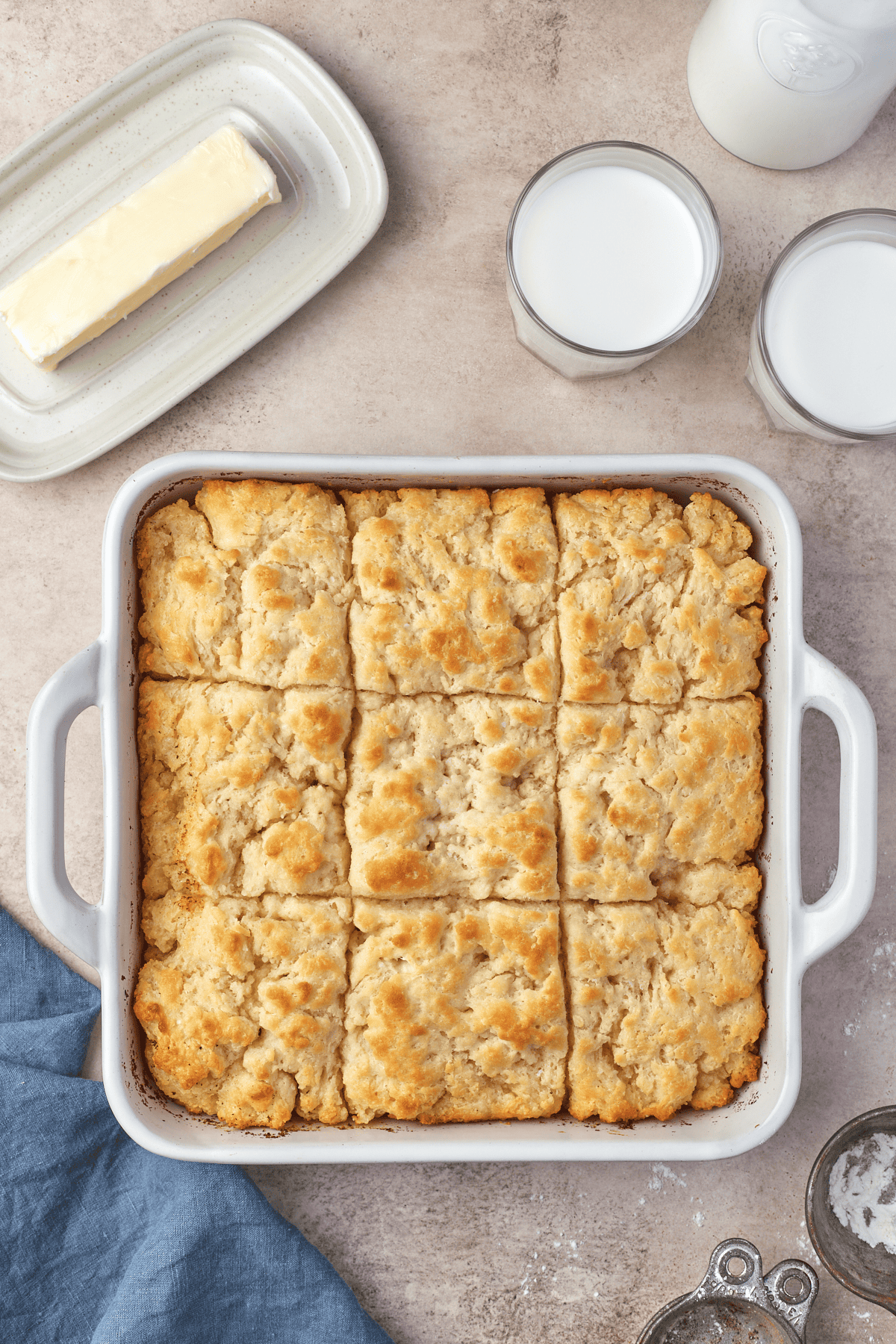 baked butter swim biscuits with a crispy crust