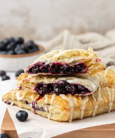 blueberry turnover cut in half