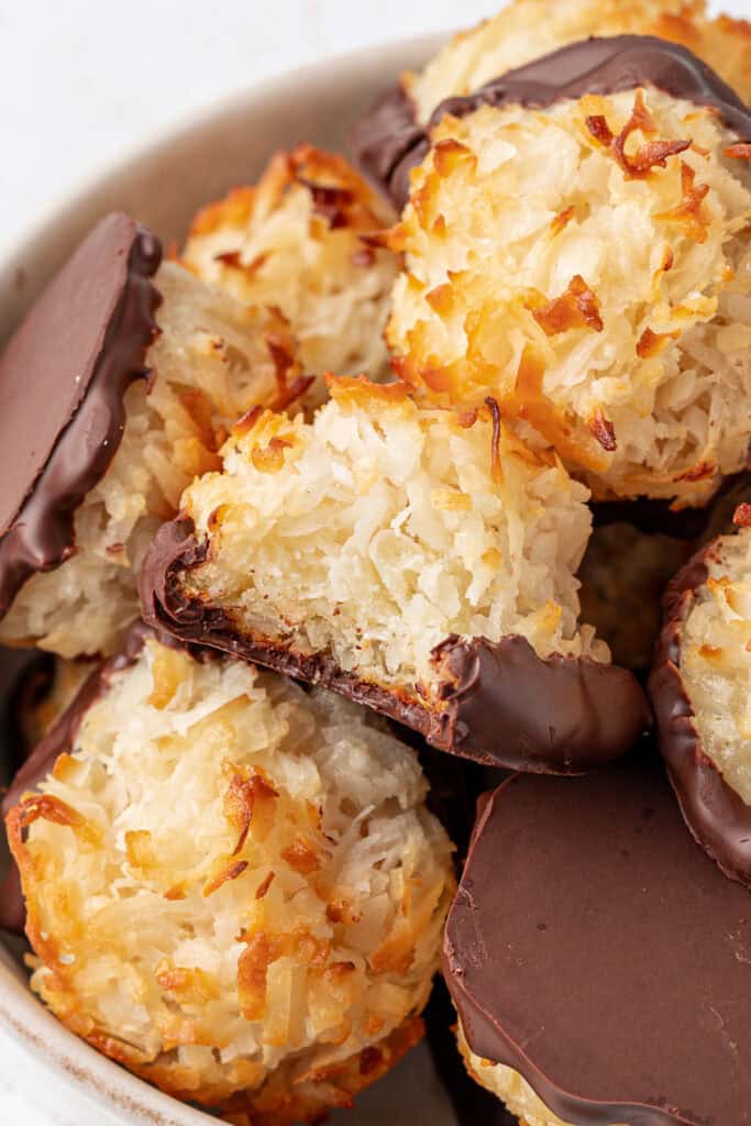bowl of coconut macaroons