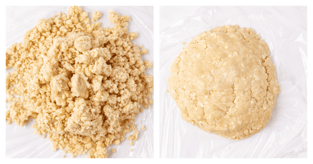 pie dough pressed into a disc