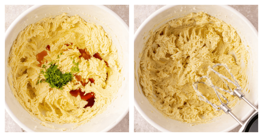 key lime juice, zest and vanilla added to cookie dough