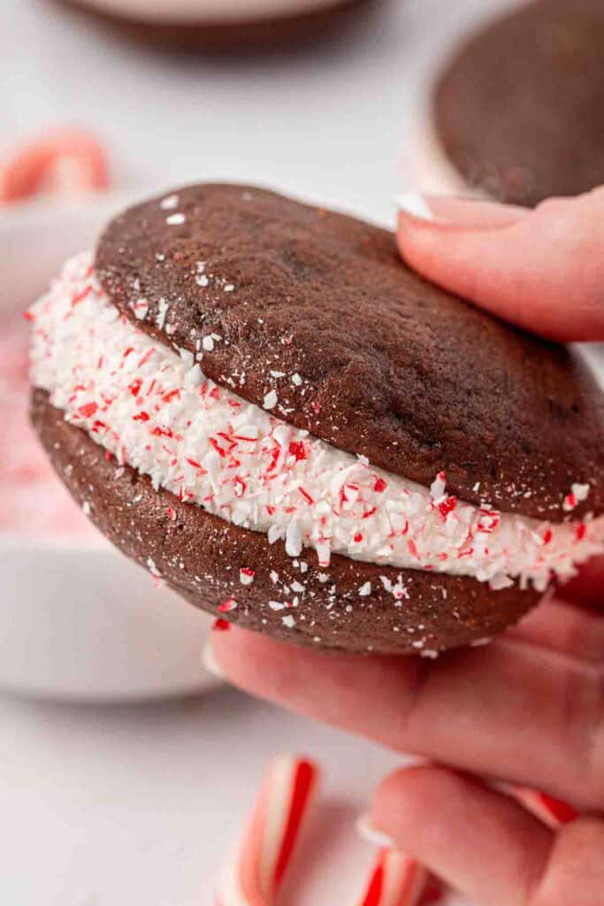 hand holding a whoopie pie