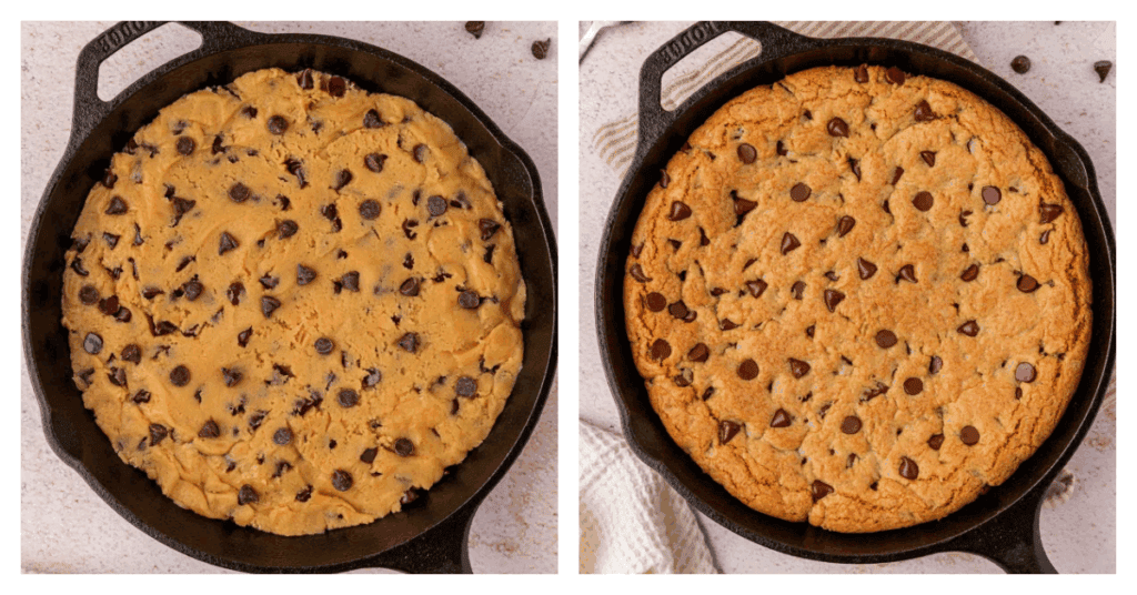 pizookie baked and unbaked photos