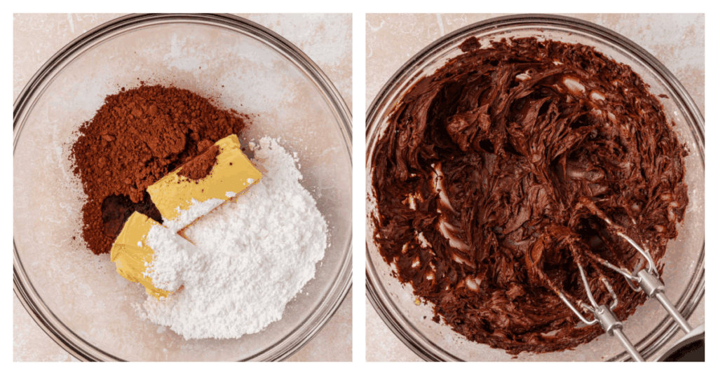 chocolate filling mixed together in a bowl