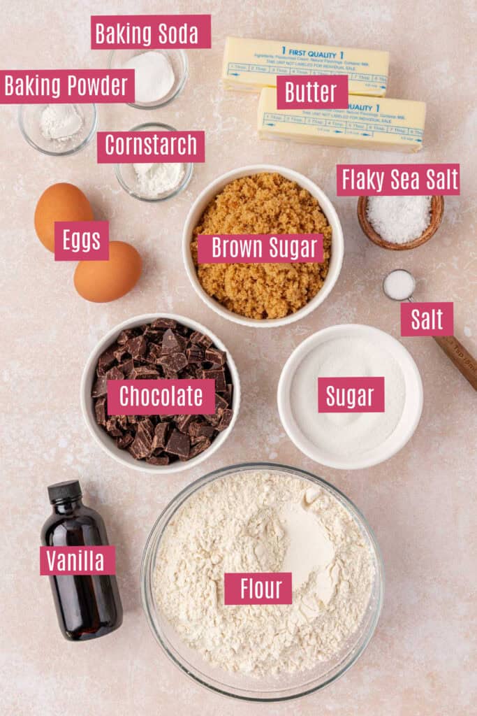 bakery style chocolate chip cookies ingredients